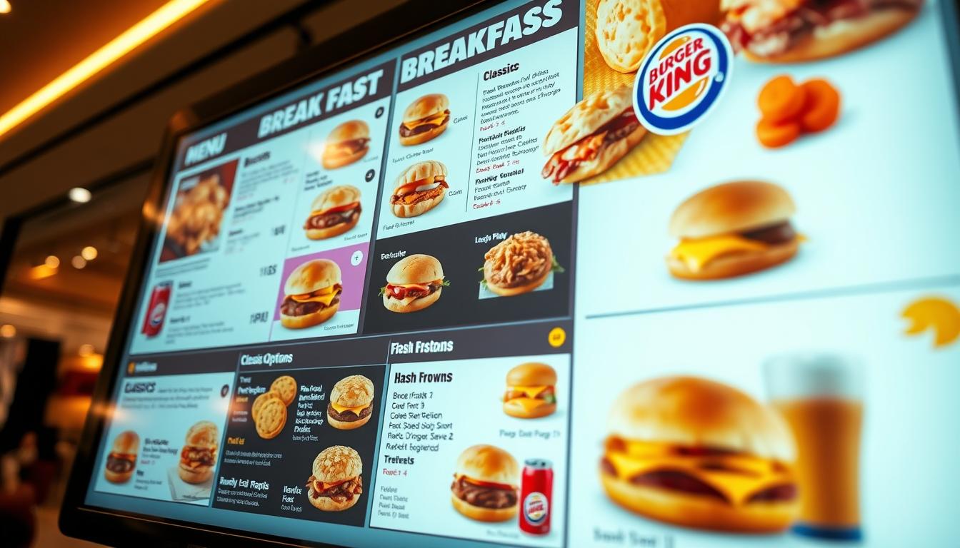 Burger King Breakfast Menu