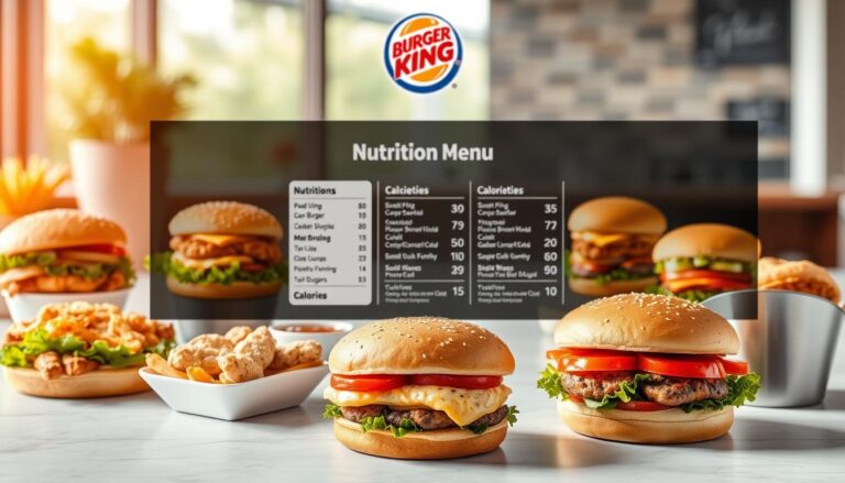 Burger King Nutrition Menu