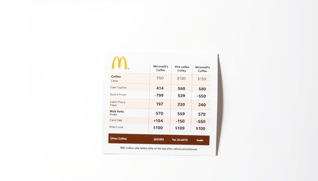 McDonald's Coffee Pricing Guide