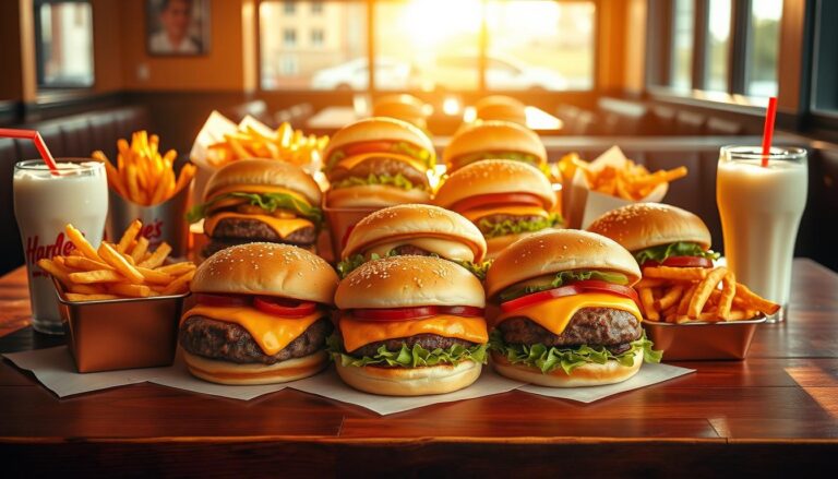 hardees burger menu