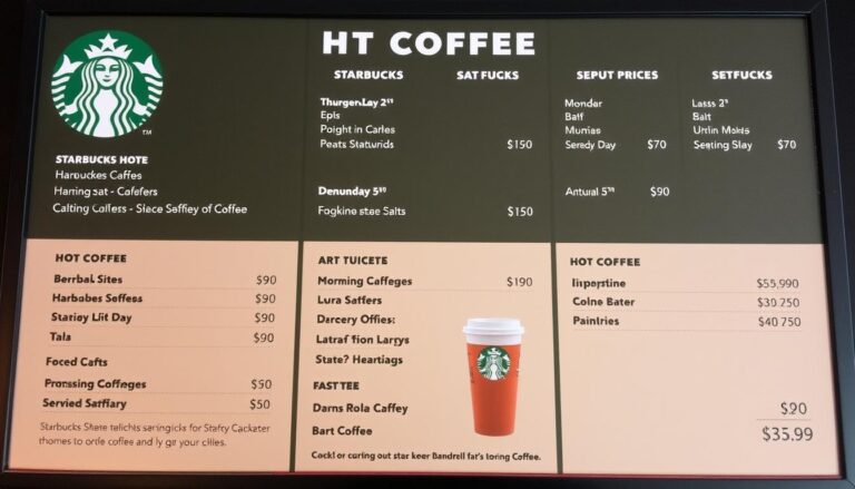 Starbucks hot coffee menu price makes the day better