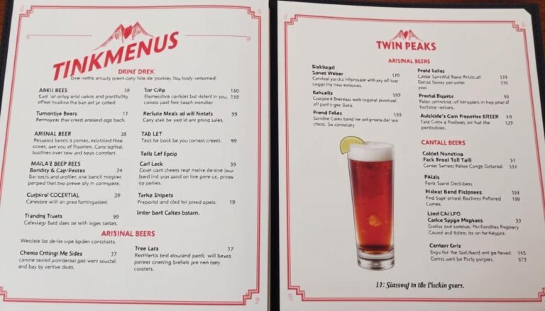 twin peaks drink menu